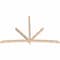 Ekena Millwork Alberta Smooth Timber Gable Bracket, Douglas Fir, 108"W x 72"H x 3 1/2"D x 3 1/2"F, 16/12 Pitch GBW108X72X0404ALB00SDF - alternate 4